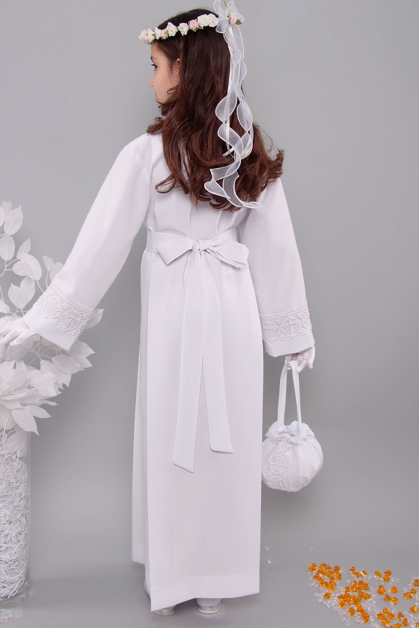 Kommunion albe mit guipure 13a/UK-Z2 - obraz 4