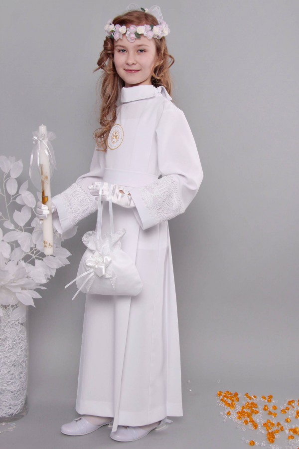 Kommunion albe mit guipure 13a/UK-Z3 - obraz 3