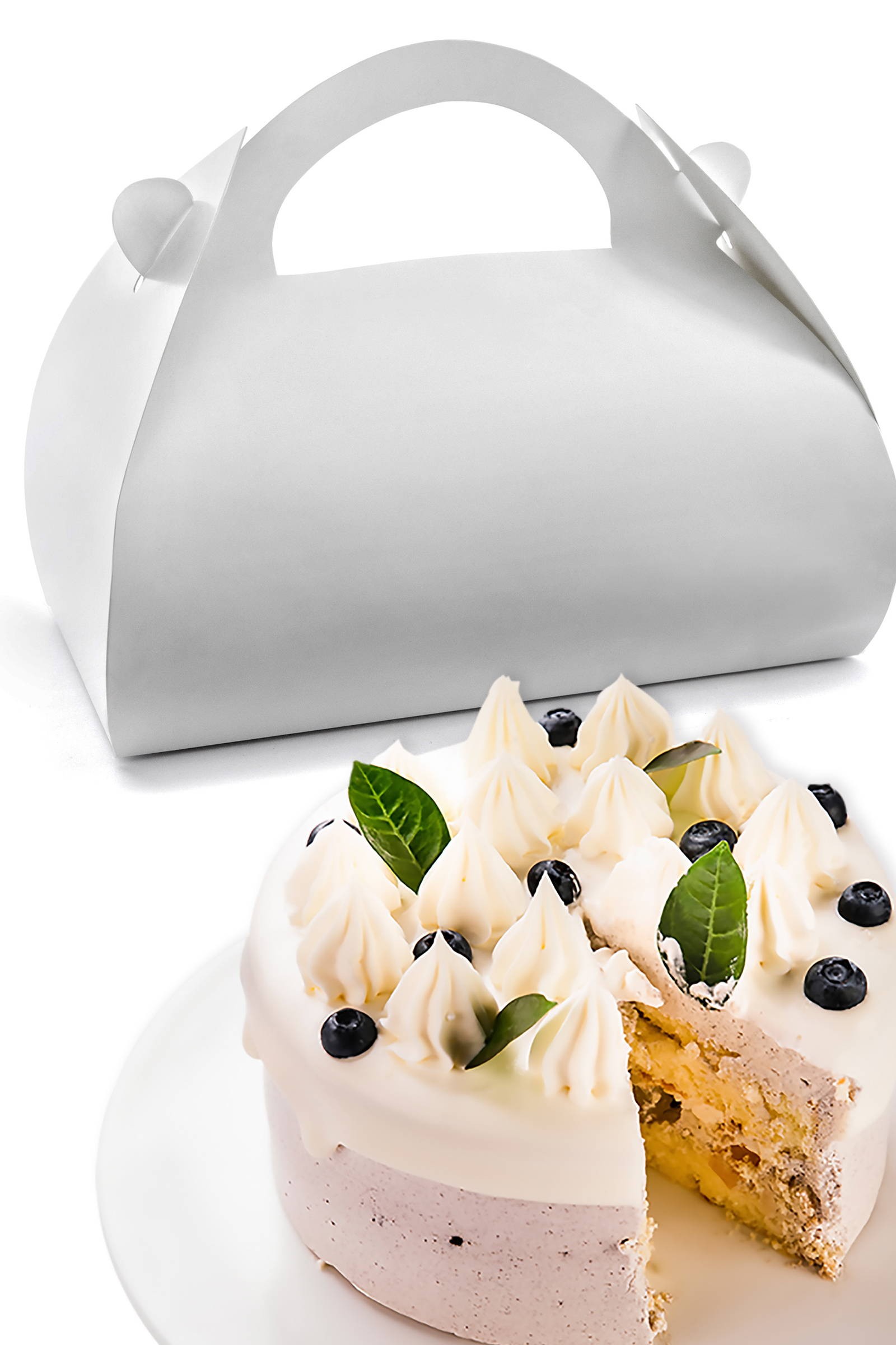 Weißer Kuchenkarton - obraz 0