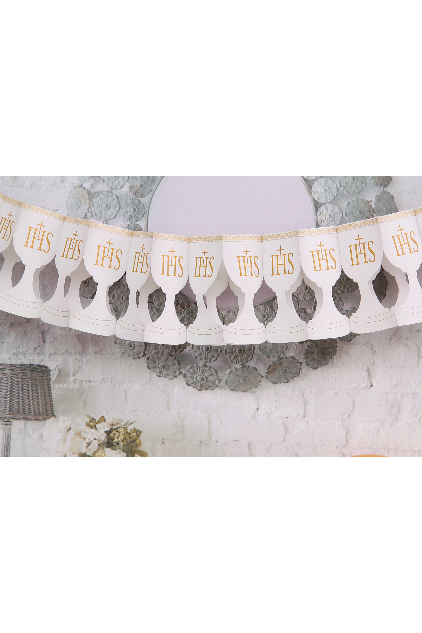 Kommunion-Banner - weiß - obraz 2