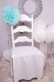 Kommunion Stuhl Dekoration aus Papier - blau - obraz 1