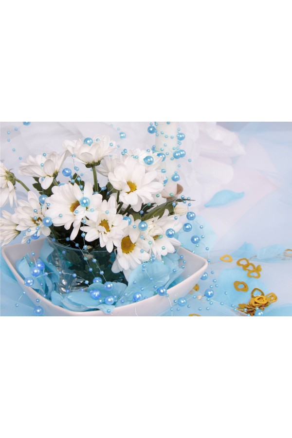 Blaue Perle in der Kommunionsgirlande - obraz 2