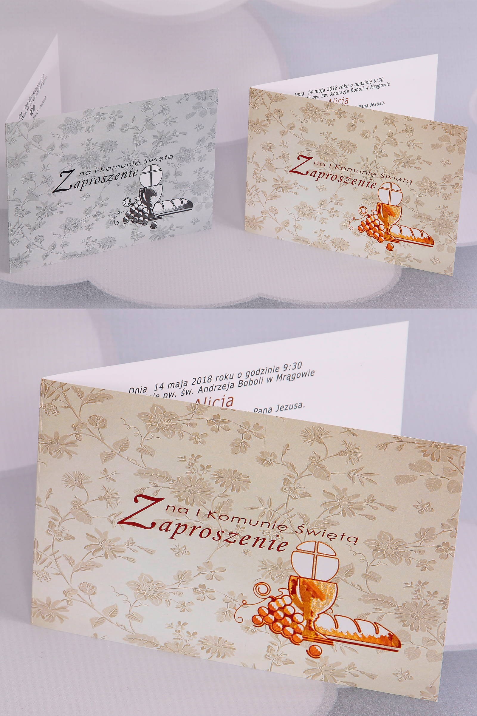 Personalisierte Kommunioneinladungen beliebt - Brot 1 (a,b) - obraz 0