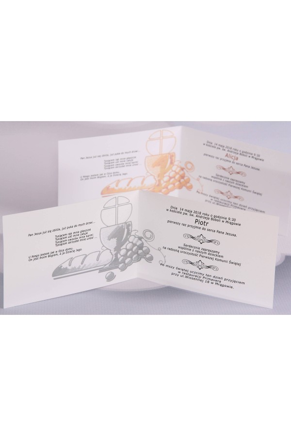 Personalisierte Kommunioneinladungen beliebt - Brot 1 (a,b) - obraz 3