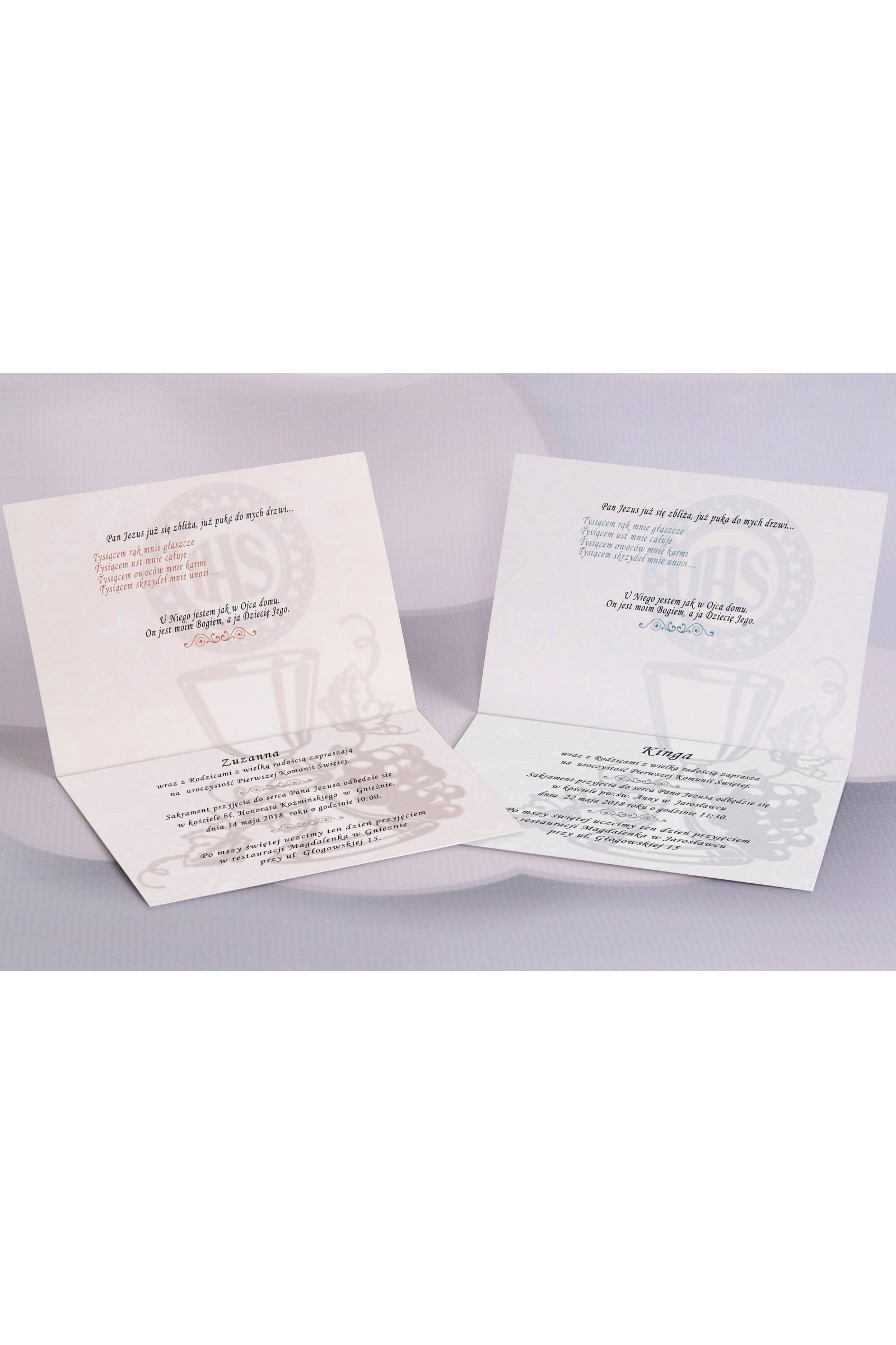 Personalisierte Kommunioneinladungen beliebt - Spitze 1 (b,c) - obraz 3