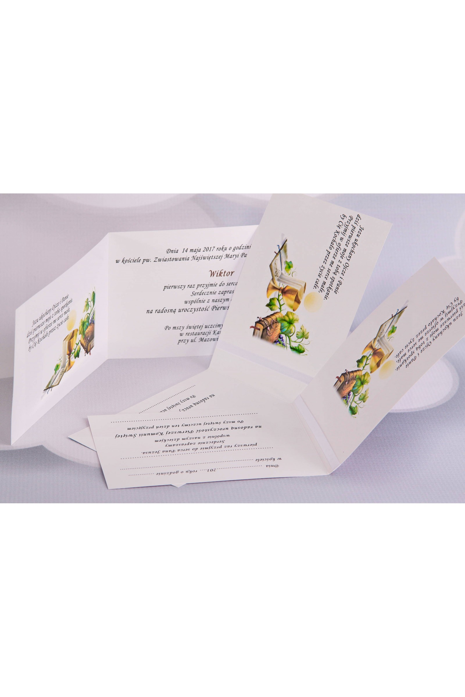 Personalisierte Kommunioneinladungen beliebt - Ornament 1 (a,b,c) - obraz 3