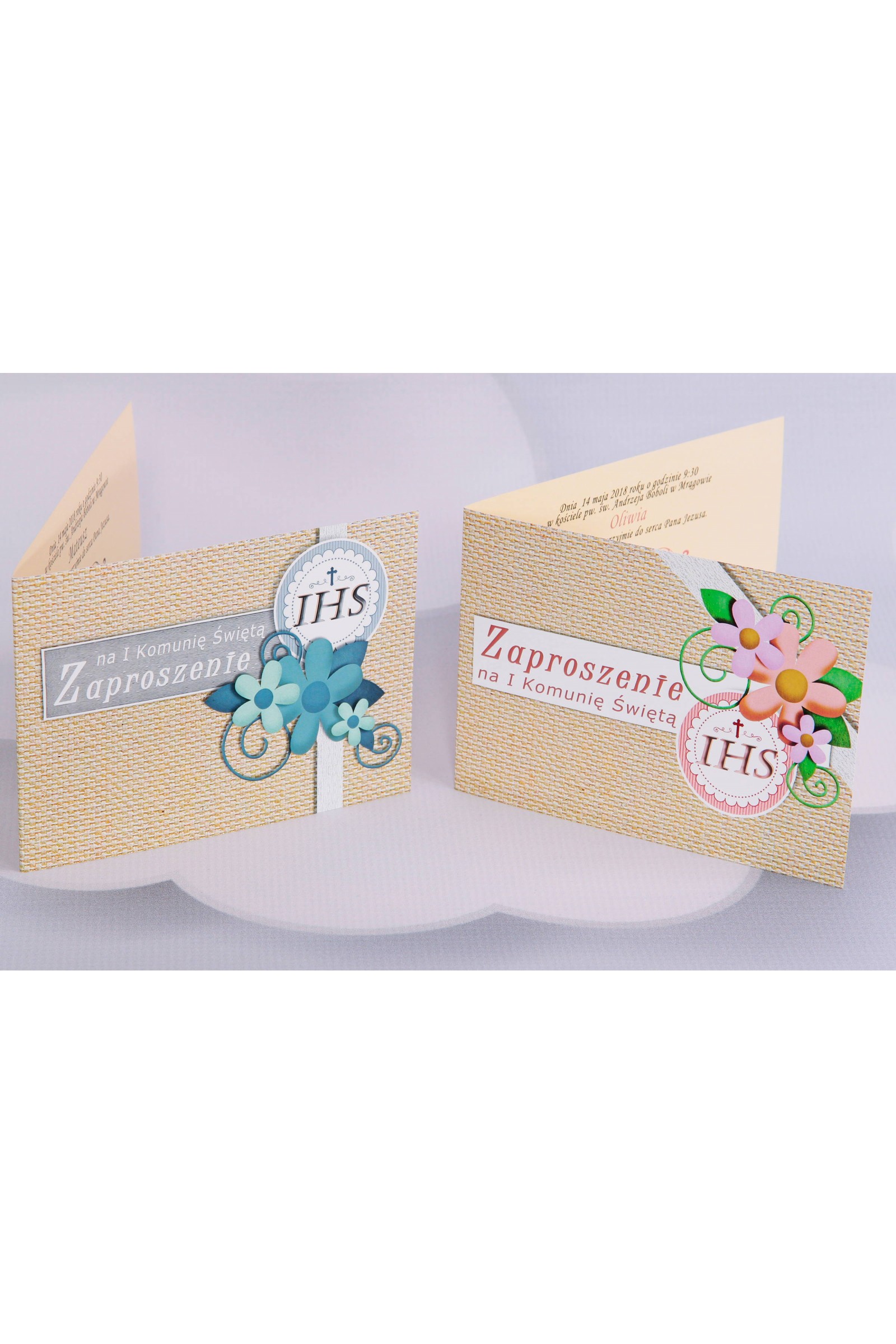 Personalisierte Kommunioneinladungen beliebt - Leinwand 2 (b,c) - obraz 1