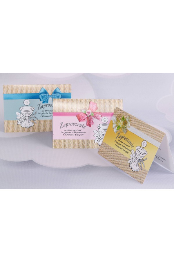 Personalisierte Kommunioneinladungen beliebt - Leinwand 4 (a,b,c) - obraz 1