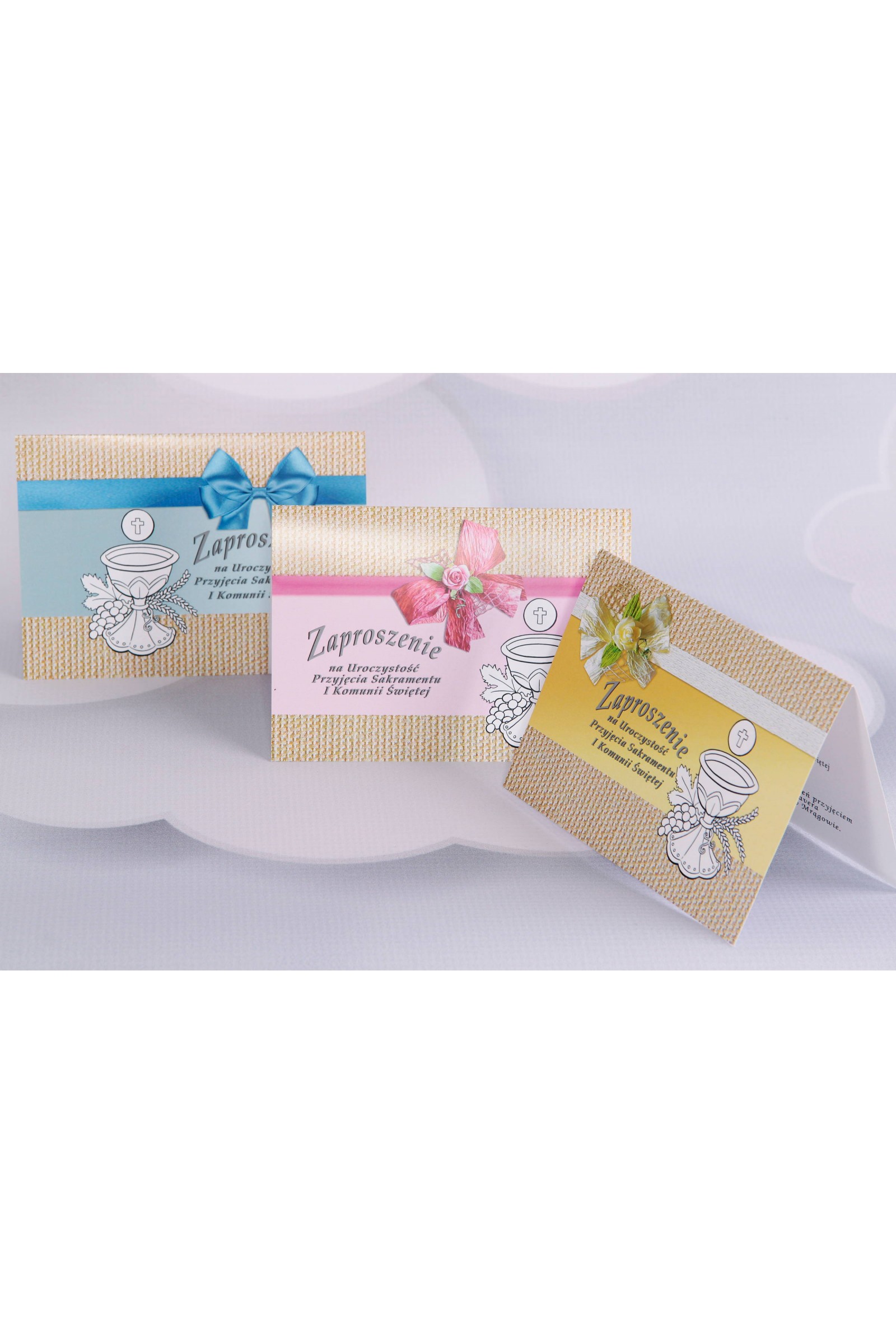 Personalisierte Kommunioneinladungen beliebt - Leinwand 4 (a,b,c) - obraz 1