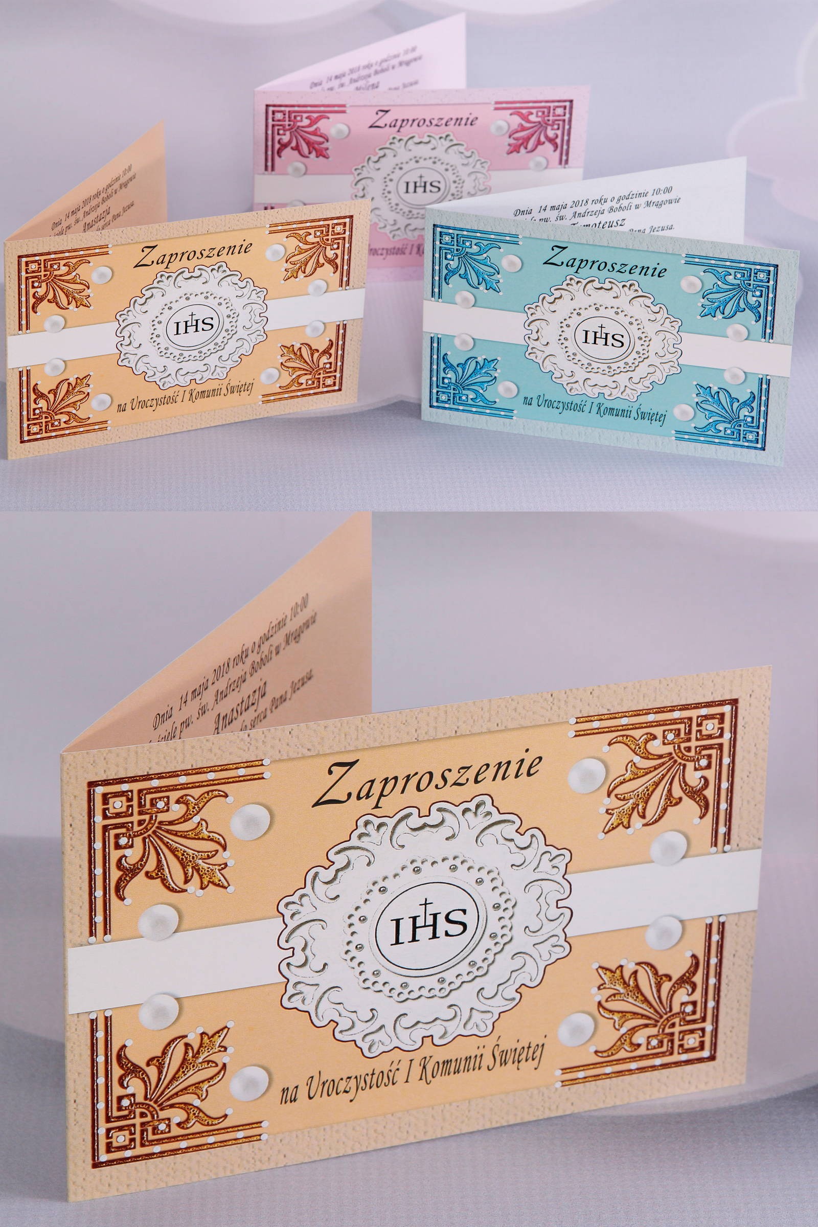 Personalisierte Kommunioneinladungen beliebt - Rosette 1 (a,b,c) - obraz 0