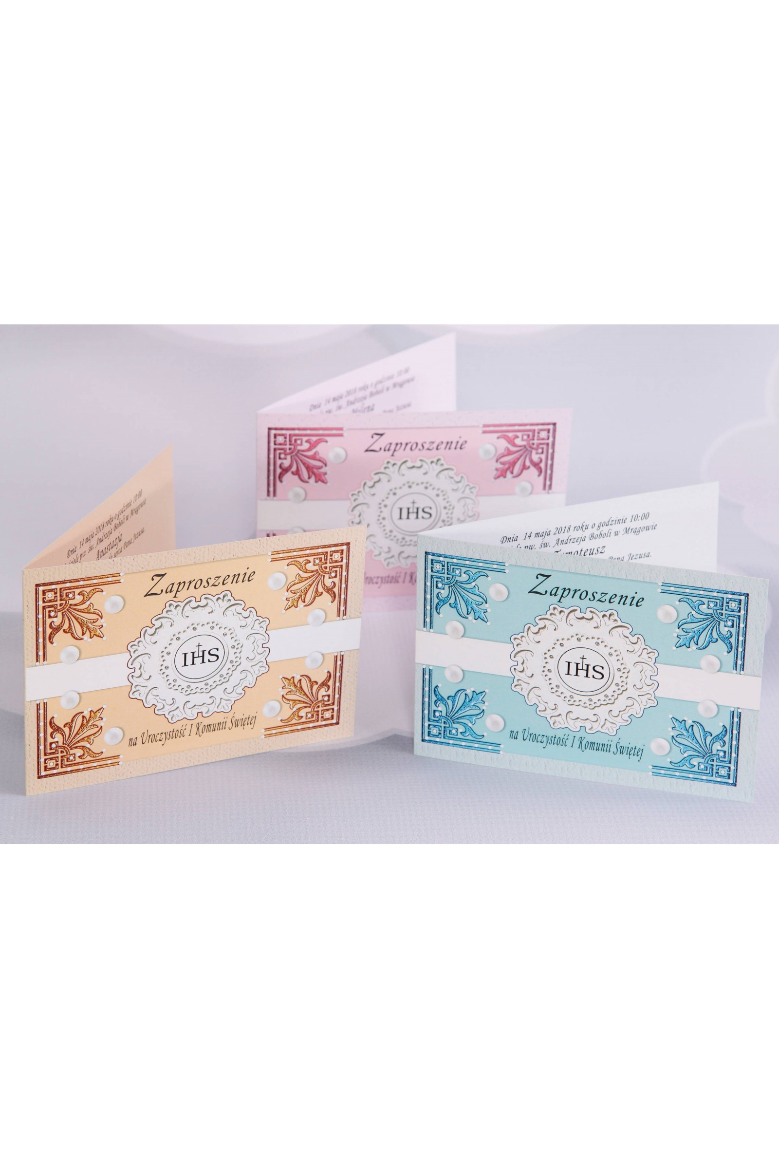 Personalisierte Kommunioneinladungen beliebt - Rosette 1 (a,b,c) - obraz 1