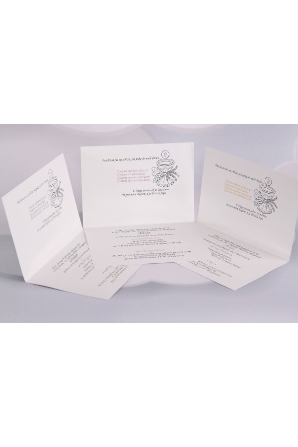 Personalisierte Kommunioneinladungen beliebt - Leinwand 4 (a,b,c) - obraz 3