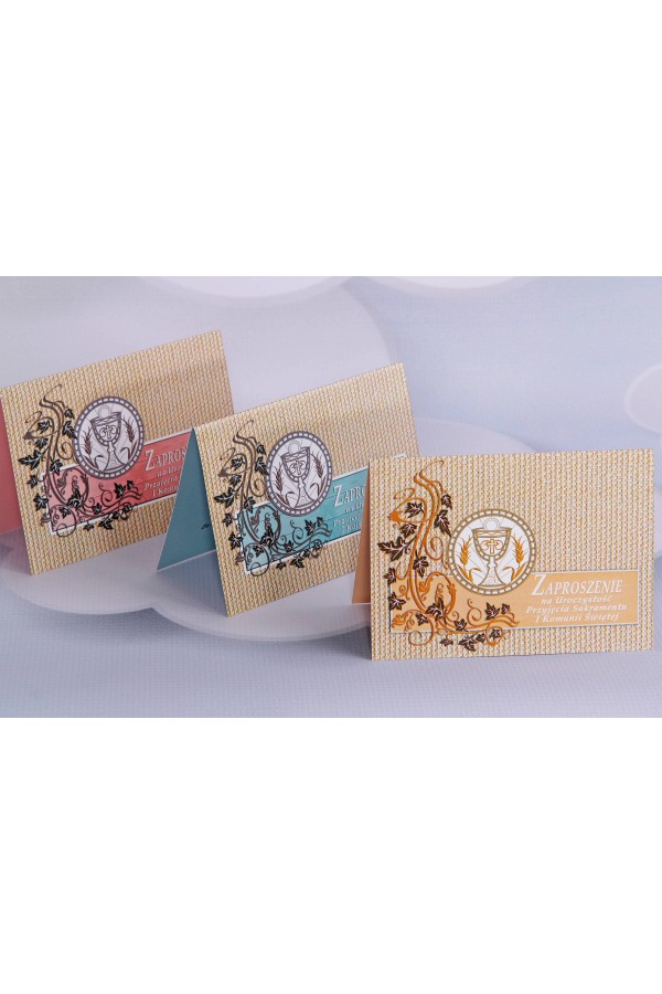 Personalisierte Kommunioneinladungen beliebt - Leinwand 3 (a,b,c) - obraz 1