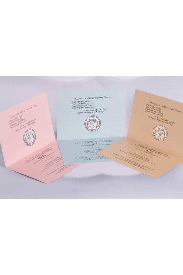 Personalisierte Kommunioneinladungen beliebt - Leinwand 3 (a,b,c) - obraz 3