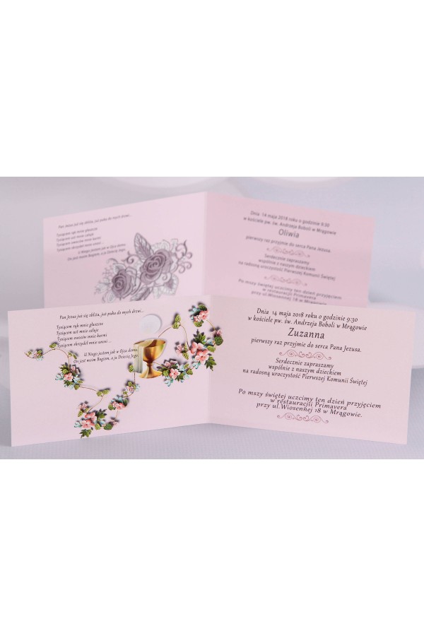 Personalisierte Kommunioneinladungen beliebt - Satin 3 (a,b) - obraz 3