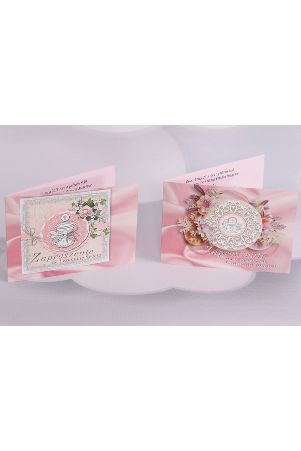 Persönliche Einladungen zur Kommunion beliebt - Satin 3 (c,d) - obraz 1