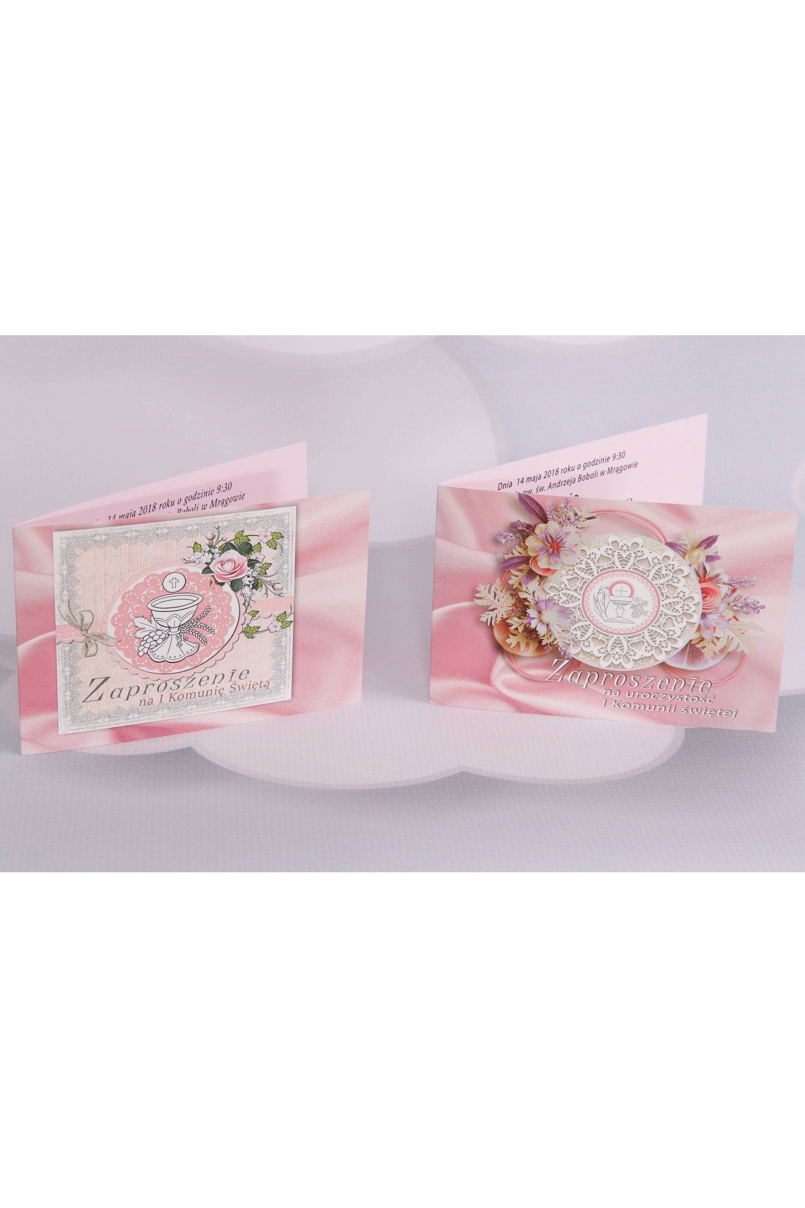 Persönliche Einladungen zur Kommunion beliebt - Satin 3 (c,d) - obraz 1