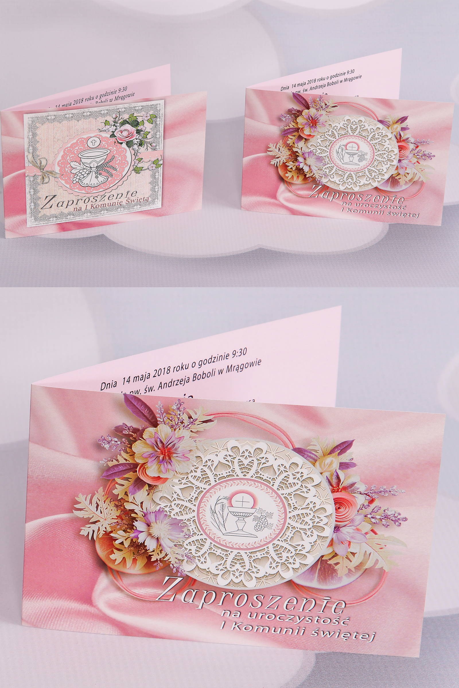 Persönliche Einladungen zur Kommunion beliebt - Satin 3 (c,d) - obraz 0