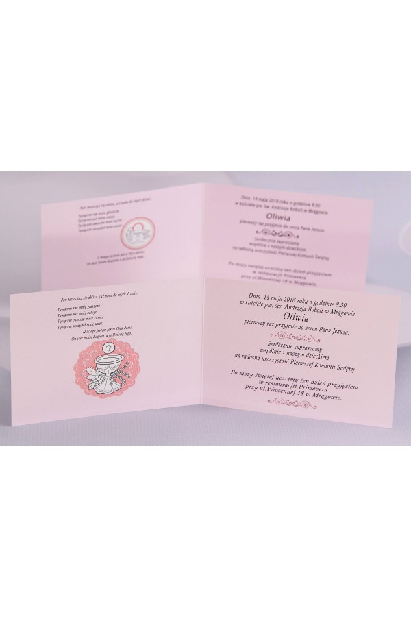 Persönliche Einladungen zur Kommunion beliebt - Satin 3 (c,d) - obraz 3