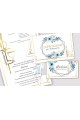 Personalisierte Einladungen und Vignetten zur Kommunion - Aquarell blau - obraz 1