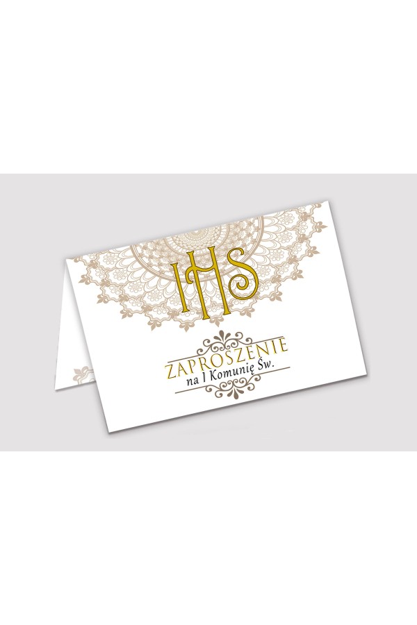 Personalisierte Kommunioneinladungen aus Bausätzen - Rosette - obraz 1
