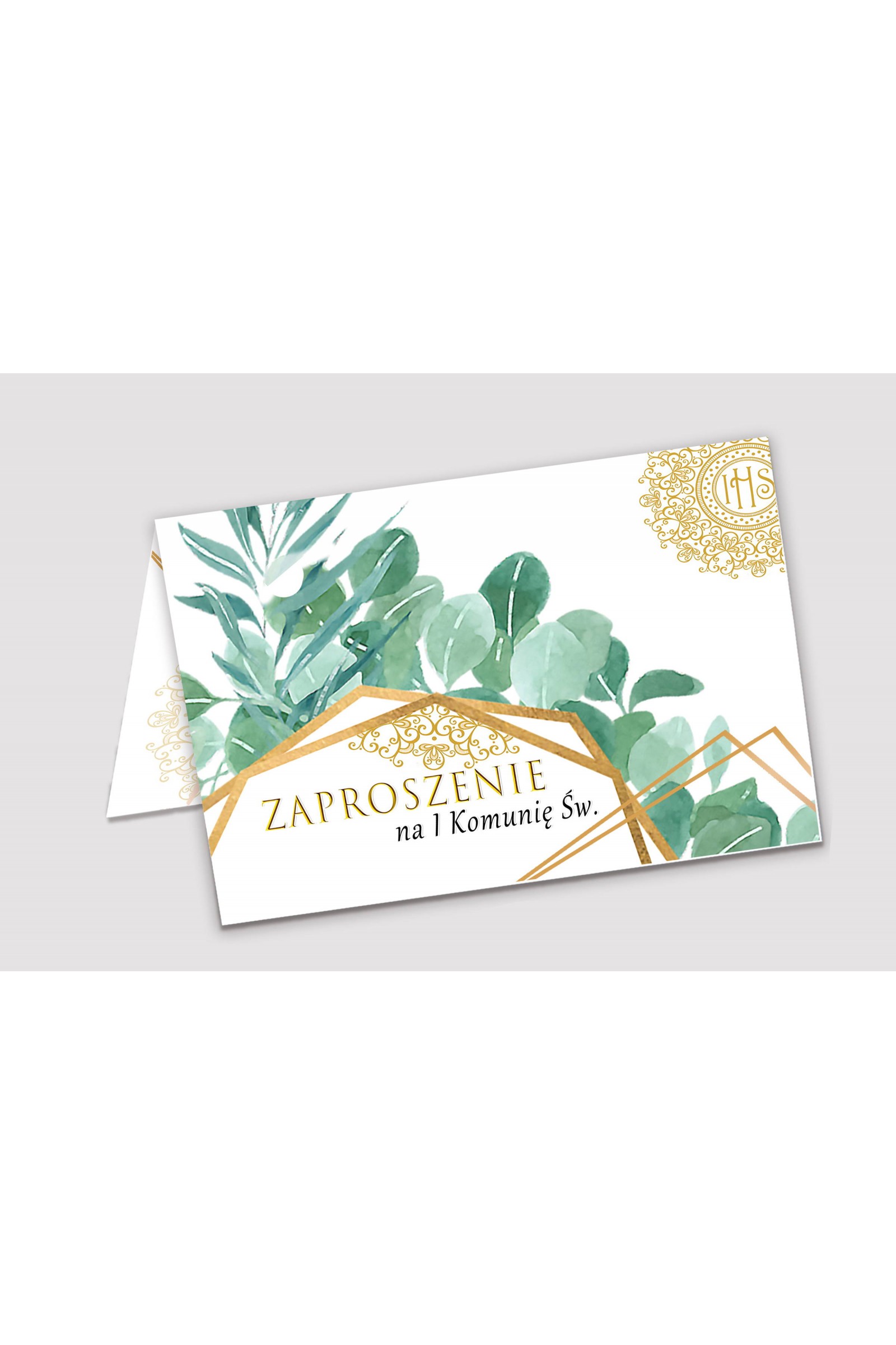 Personalisierte Kommunioneinladungen aus Bausätzen - Fine Eucalyptus - obraz 1