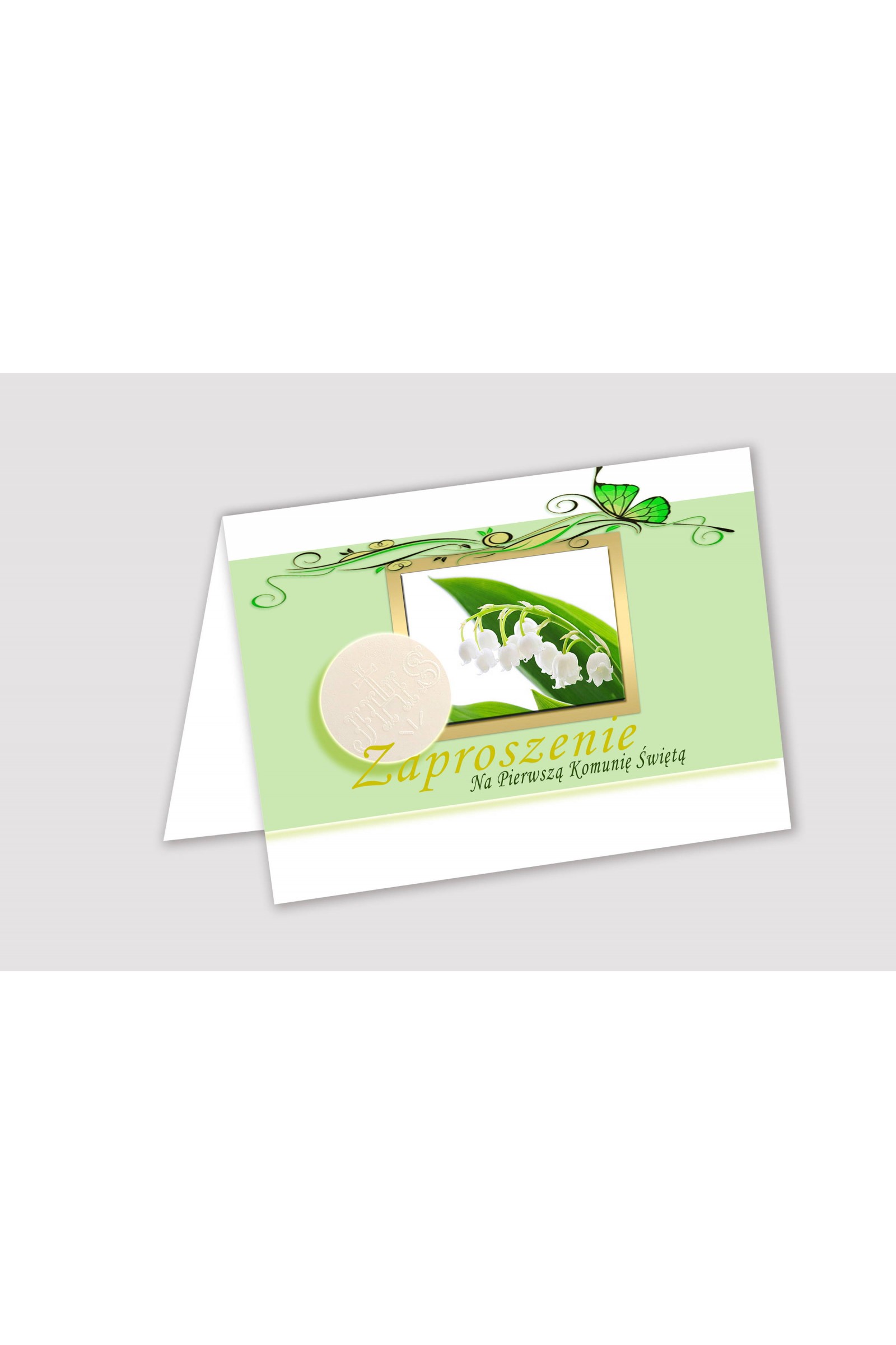 Personalisierte Kommunioneinladungen aus Bausätzen - Maiglöckchen - obraz 1