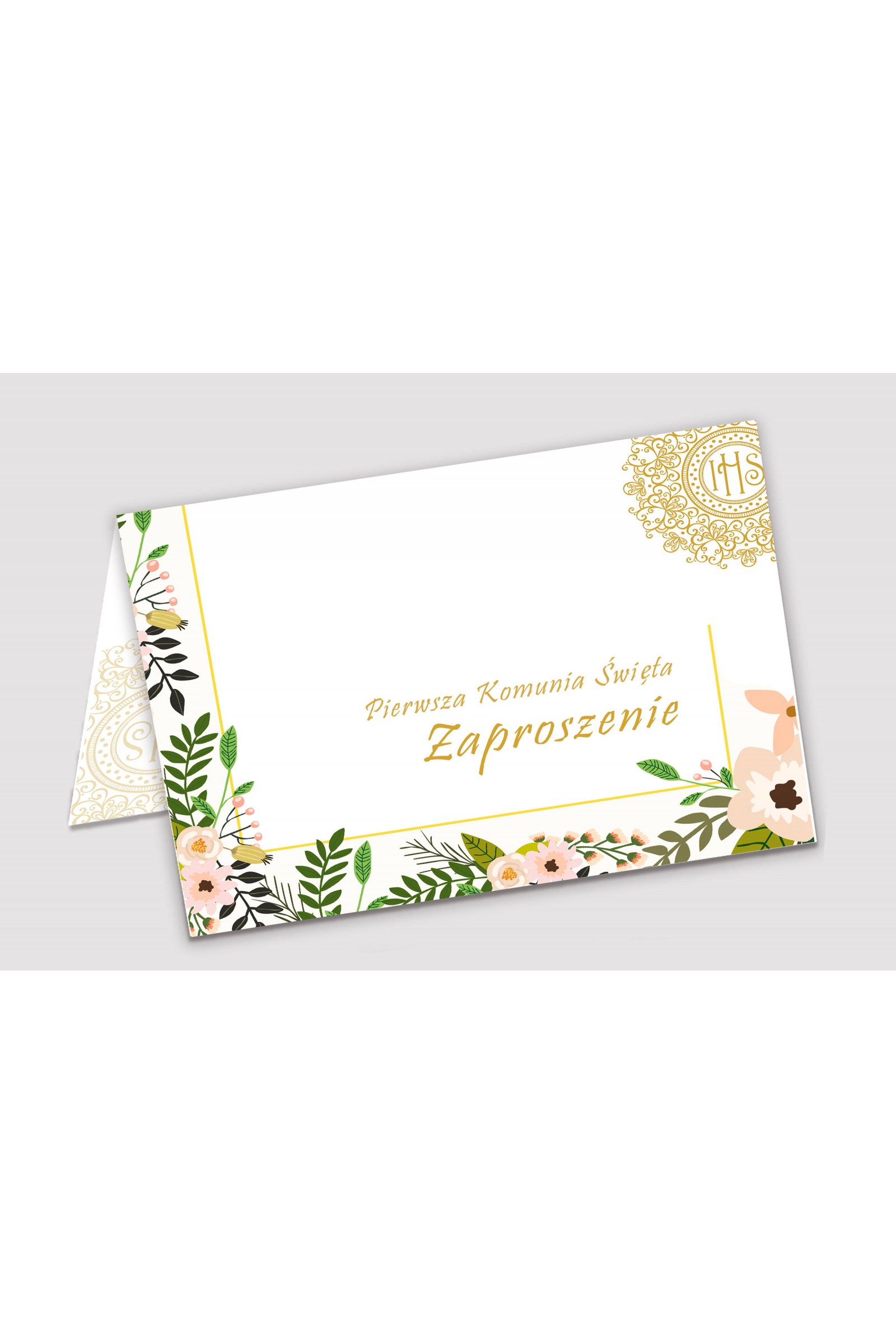 Personalisierte Kommunionseinladungen aus Bausätzen - Pastellfarbene Mohnblumen - obraz 1