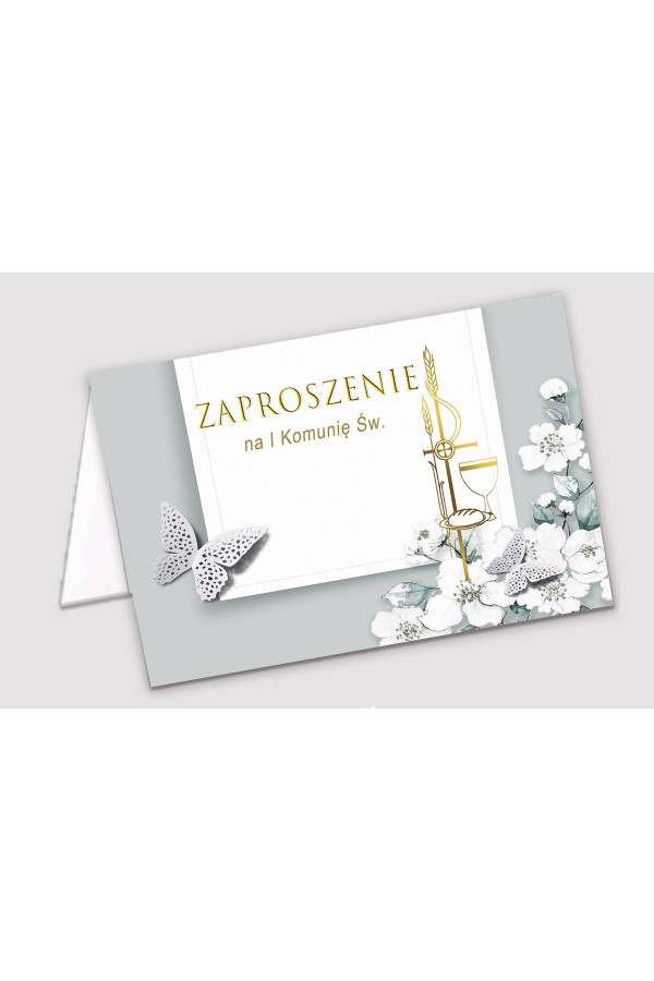 Personalisierte Kommunioneinladungen aus Bausätzen - Jasmine garden - obraz 1