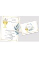 Personalisierte Kommunionseinladungen mit Sets - Gold mit einem Hauch von Marineblau - obraz 2