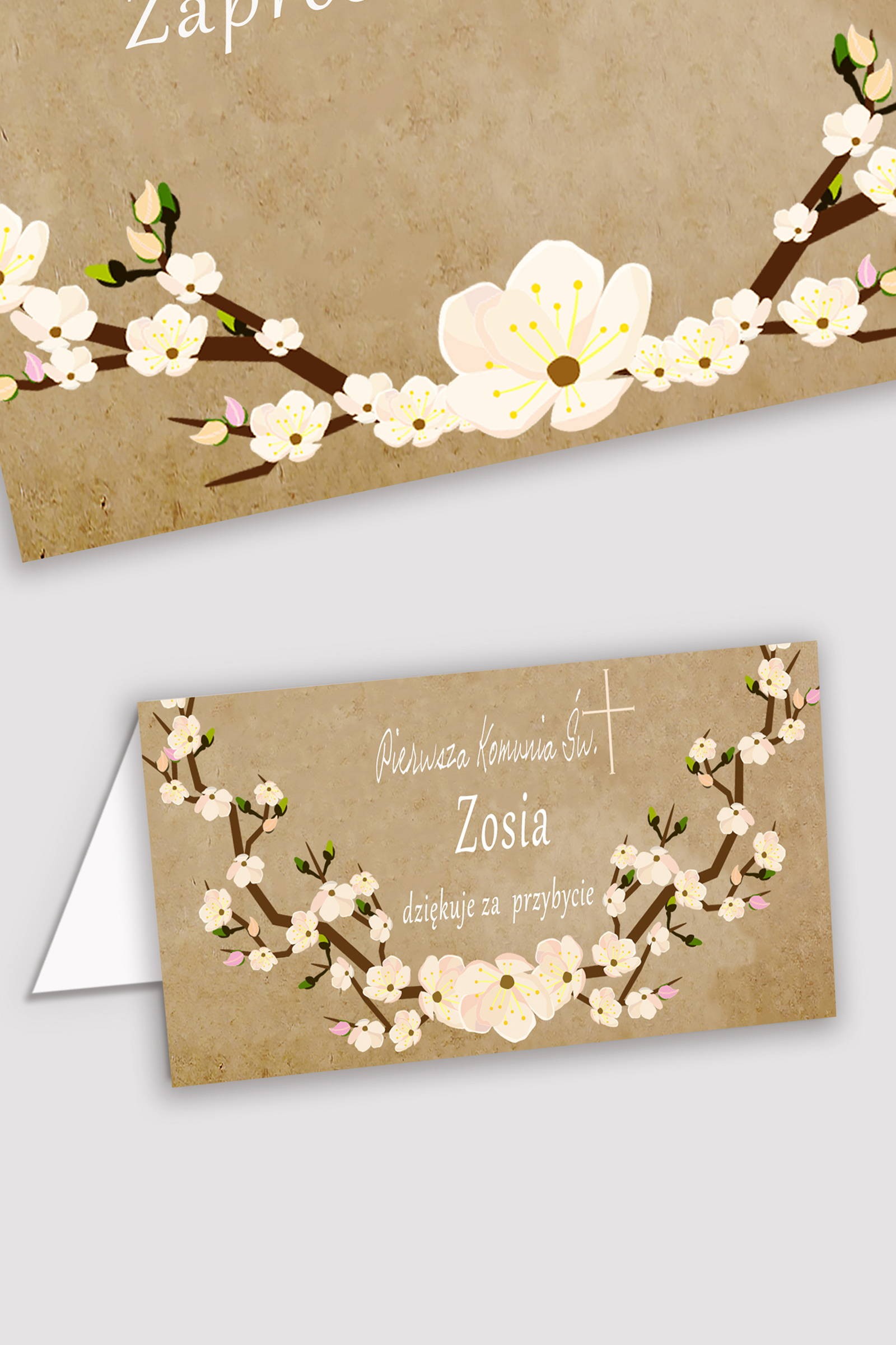 Personalisierte Kommunionsvignetten - Pergament Orchard - obraz 0