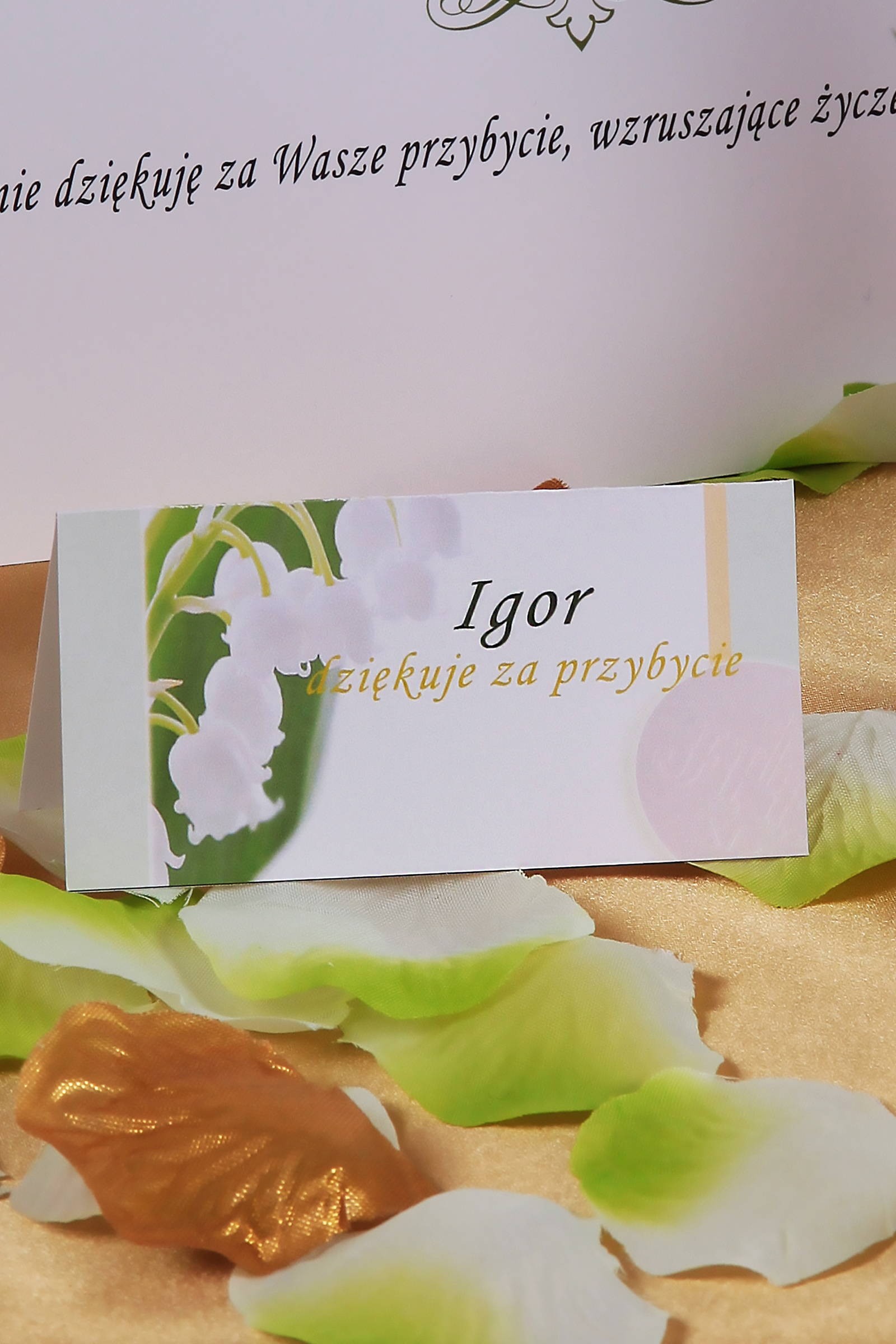 Personalisierte Kommunionsvignetten - Maiglöckchen - obraz 0