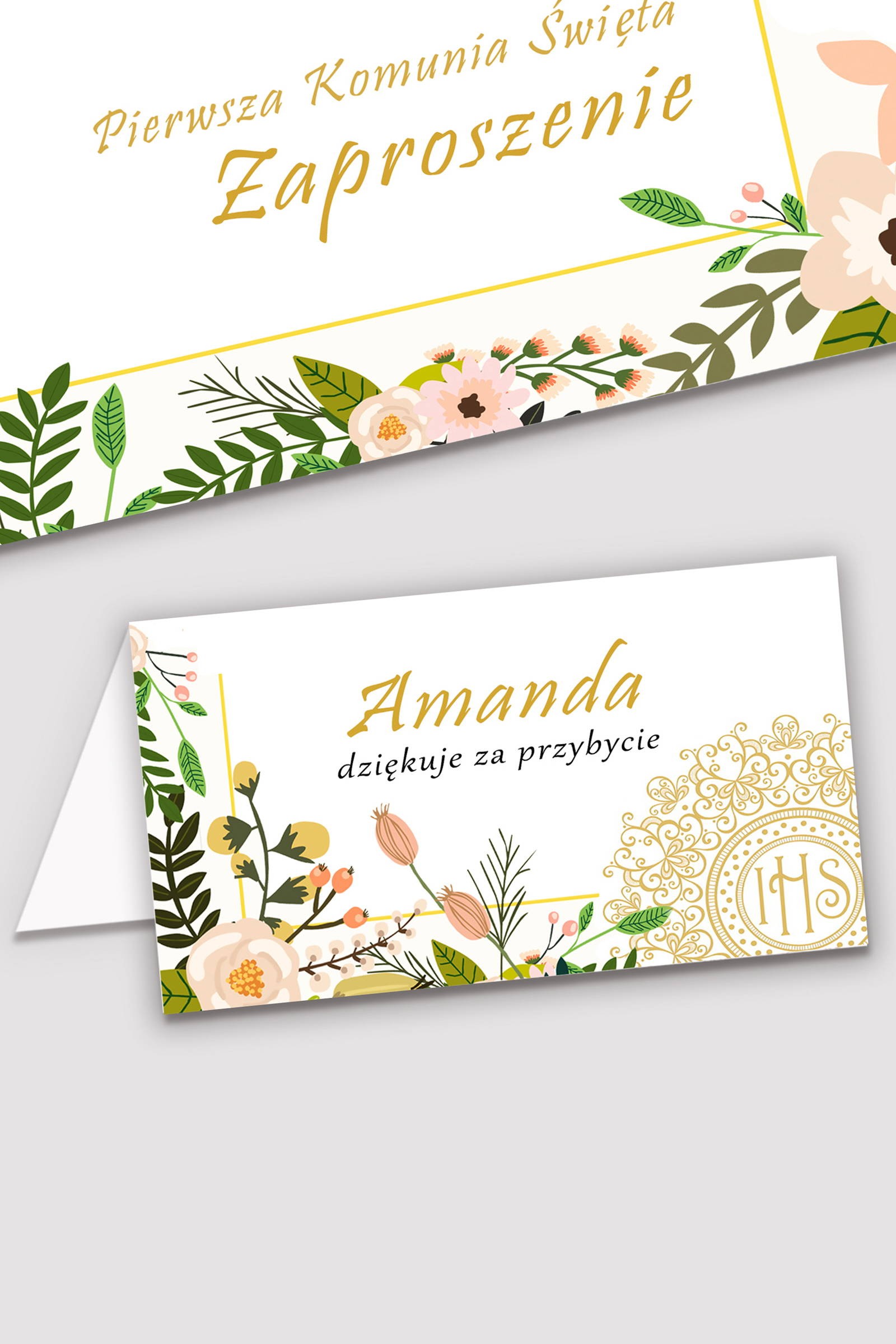 Personalisierte Kommunionsvignetten - Pastellfarbene Mohnblumen Personalisierte Kommunionsvignetten - Pastellfarbene Mohnblumen - obraz 0