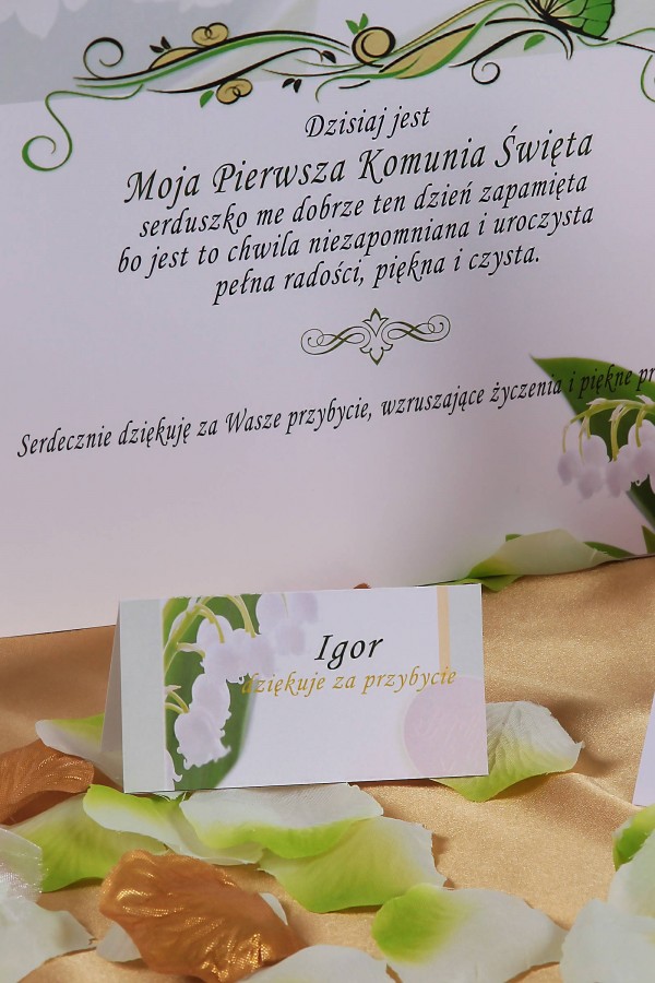 Personalisierte Kommunionsvignetten - Maiglöckchen - obraz 3