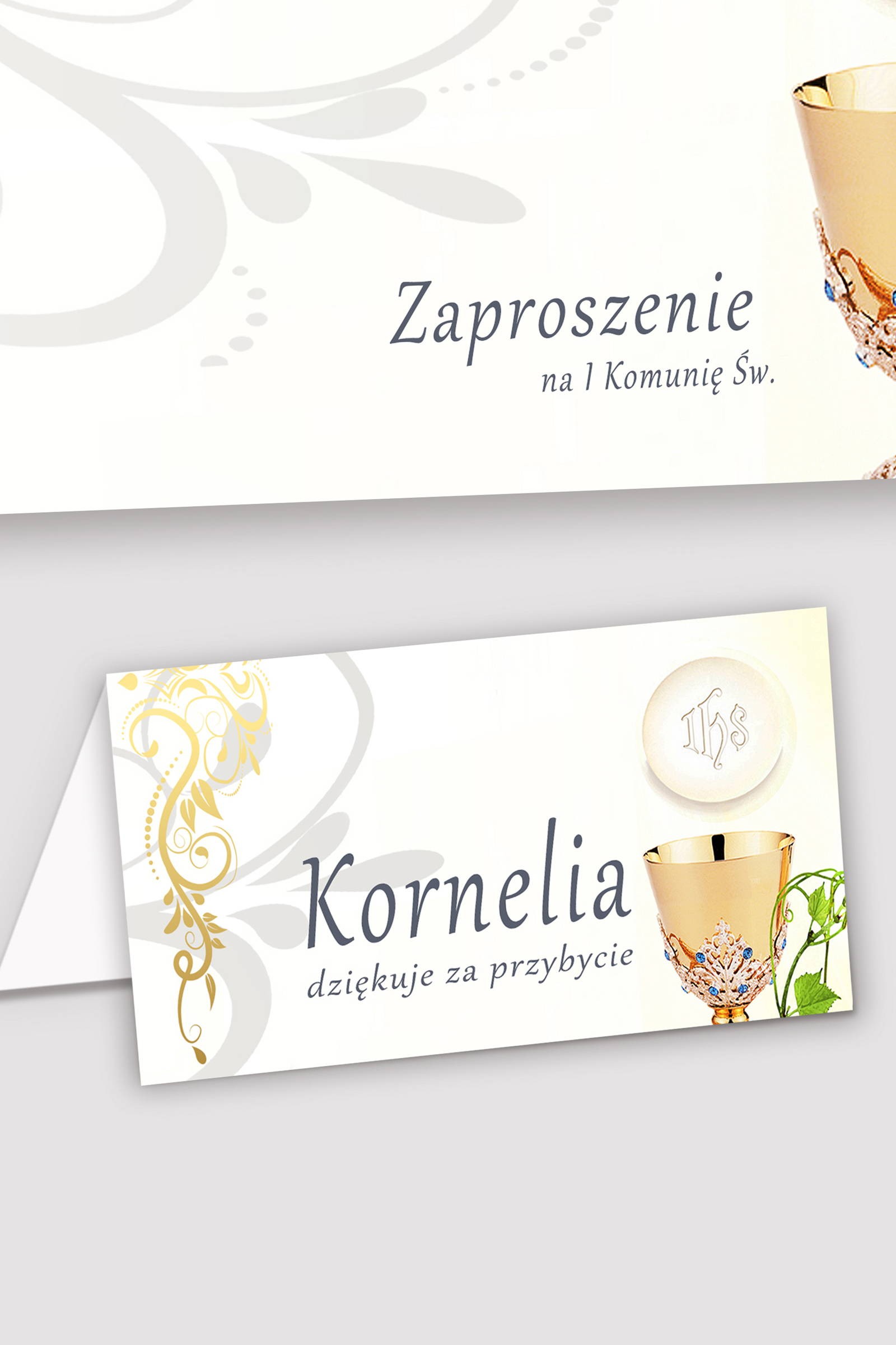 Personalisierte Kommunionsvignetten - Kelch Personalisierte Kommunionsvignetten - Kelch - obraz 0
