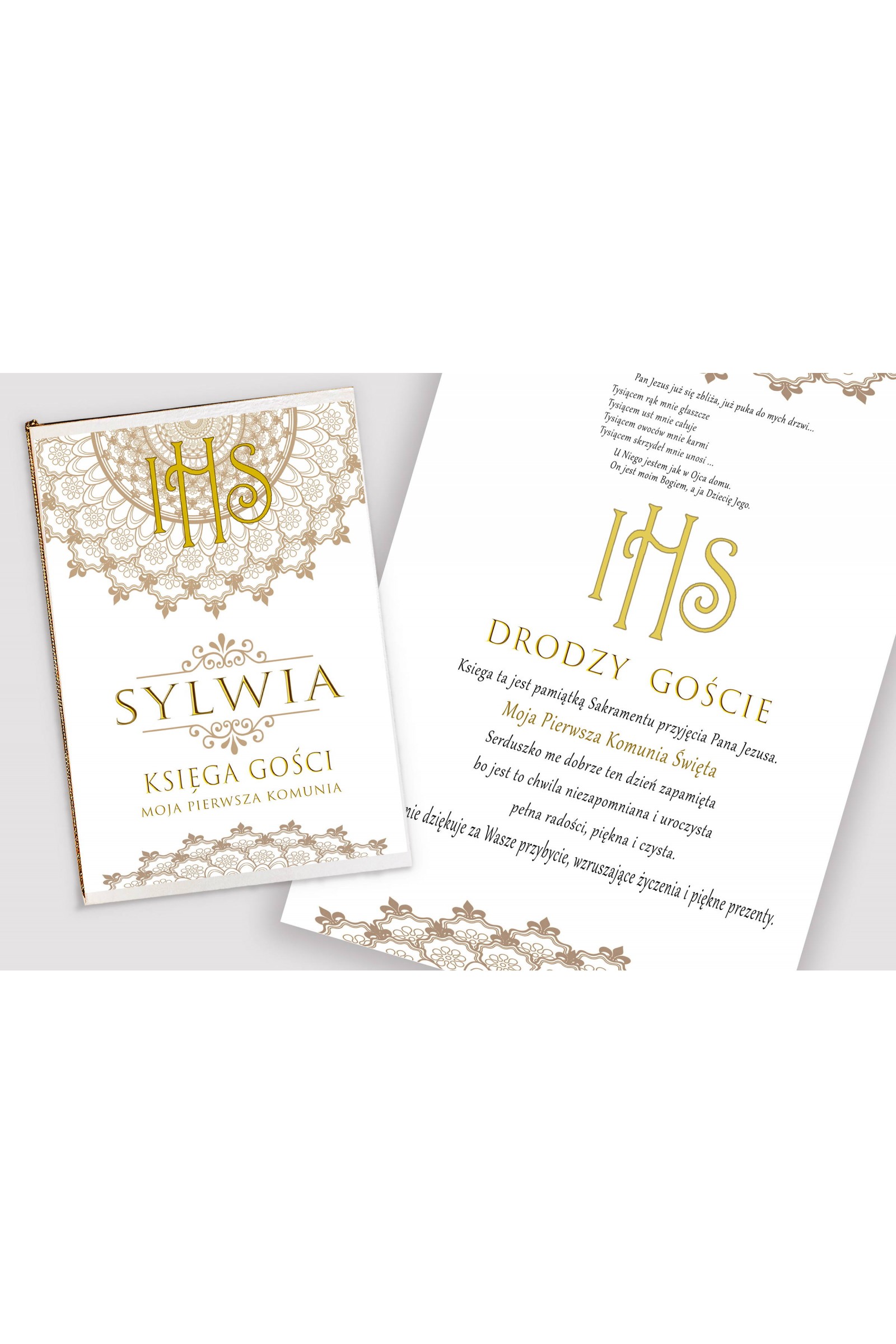 Personalisiertes dekoratives Kommunionsset - Rosette - obraz 4