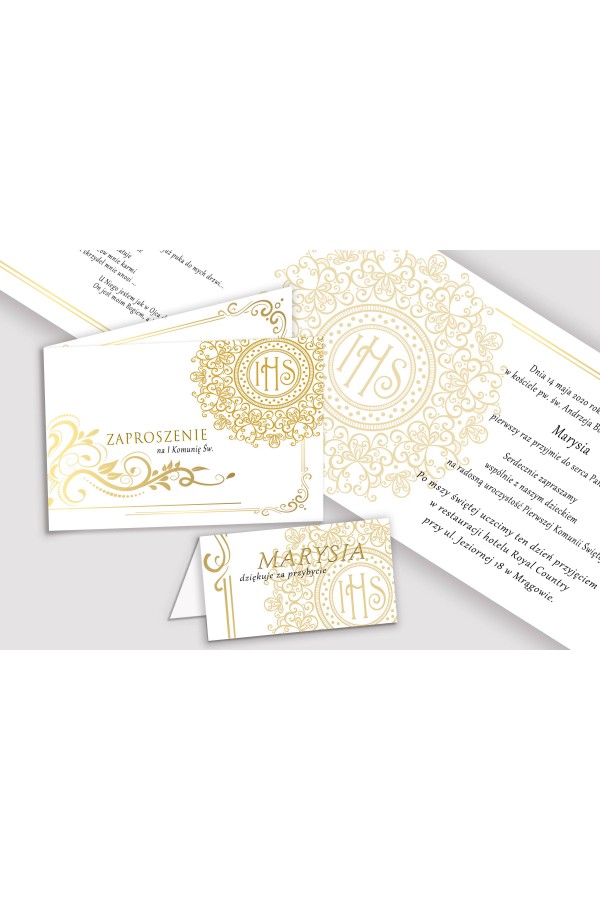 Personalisiertes dekoratives Kommunionsset - Elegance - obraz 5