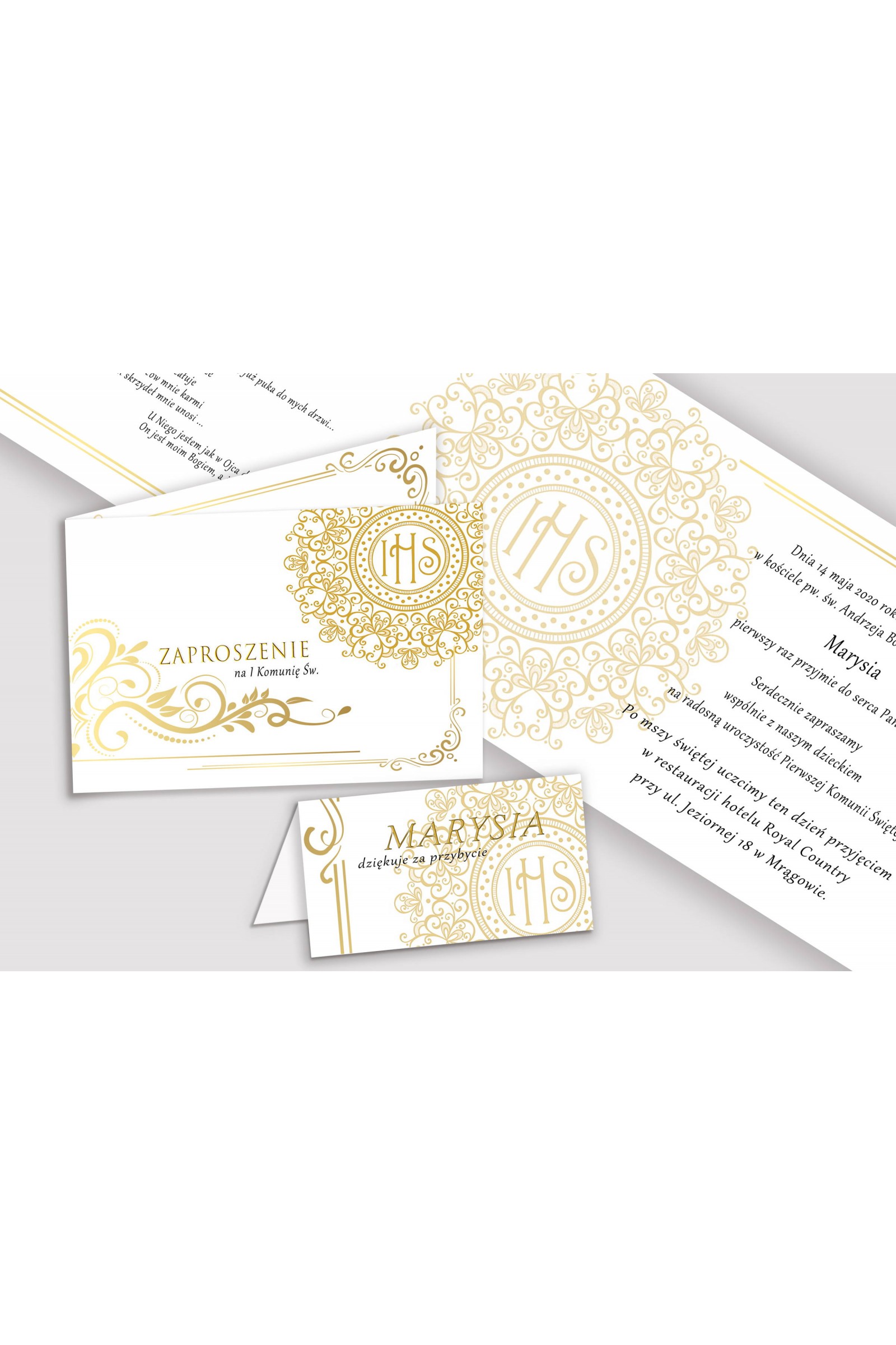 Personalisiertes dekoratives Kommunionsset - Elegance - obraz 5