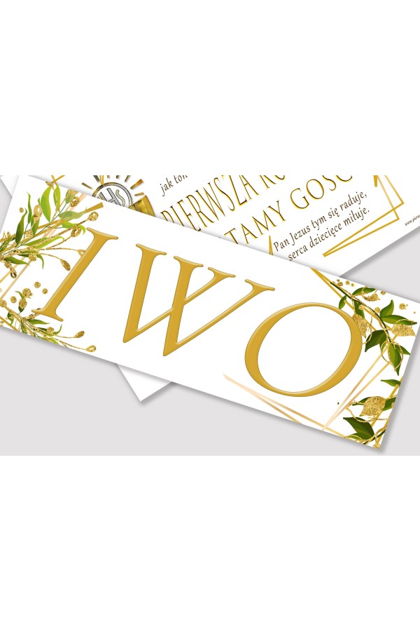 Personalisiertes dekoratives Kommunionsset - Goldene Anhänger - obraz 2