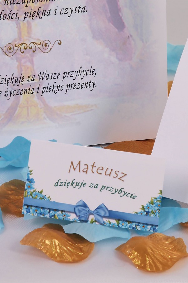 Personalisiertes dekoratives Kommunionsset - Vergissmeinnicht - obraz 6