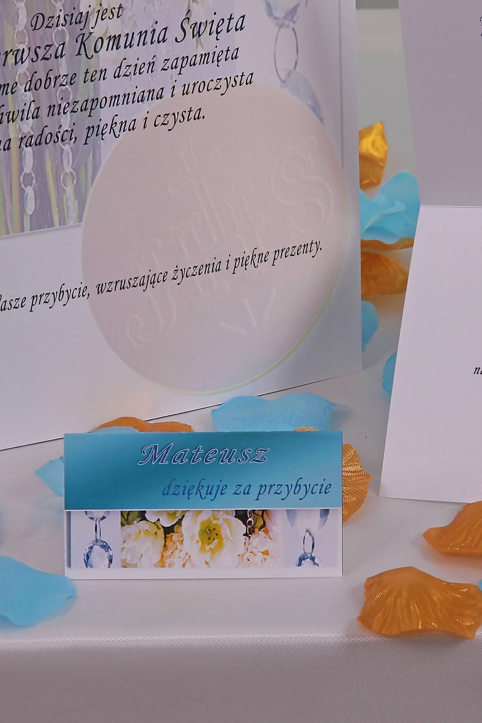 Personalisiertes dekoratives Kommunionsset - Kristallblau - obraz 6