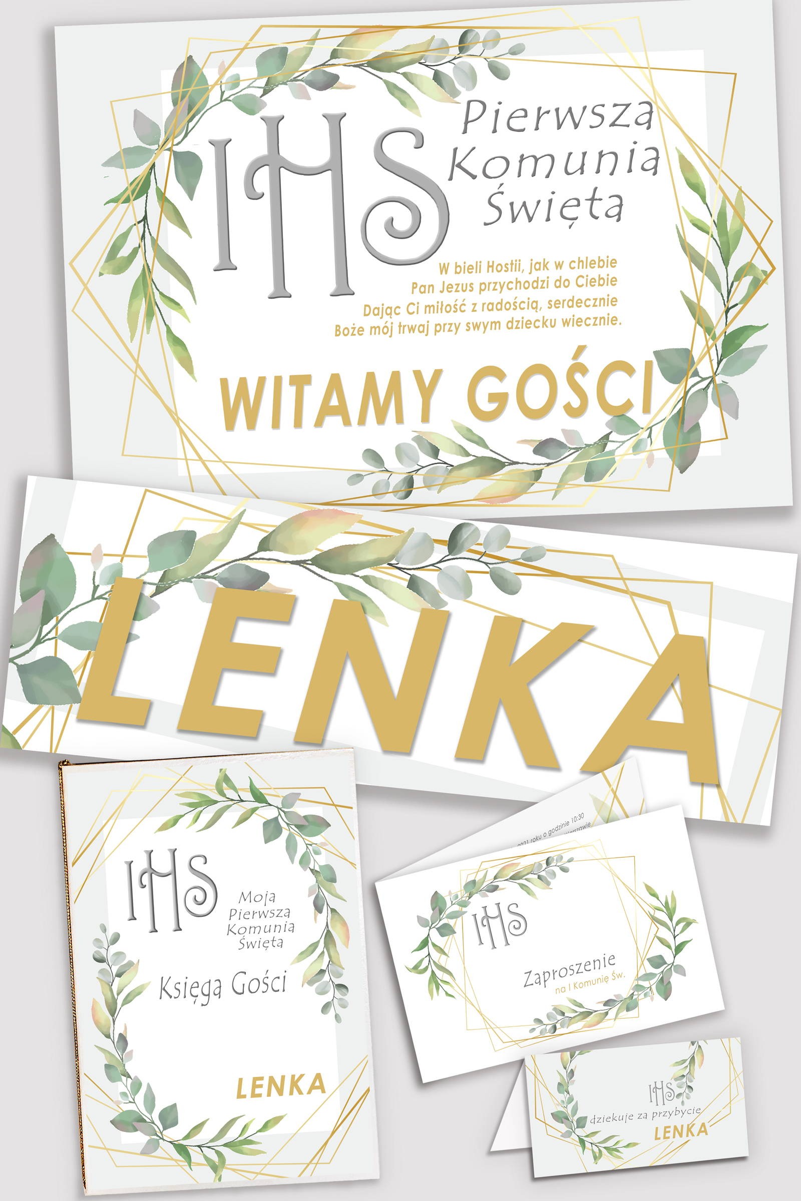 Personalisiertes dekoratives Kommunionsset - Nebliger Morgen - obraz 0