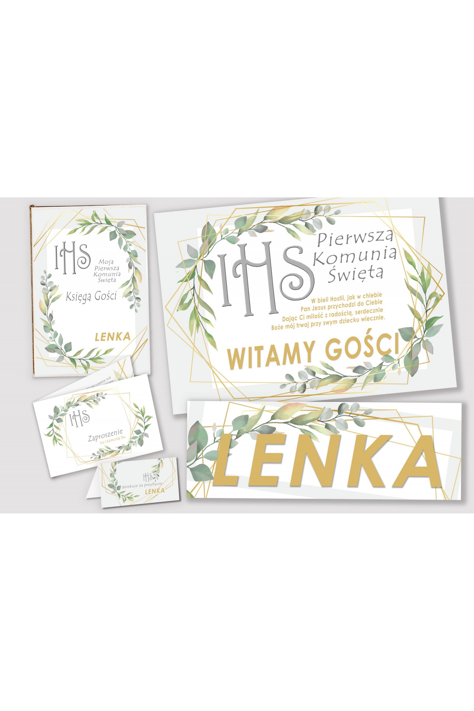 Personalisiertes dekoratives Kommunionsset - Nebliger Morgen - obraz 1