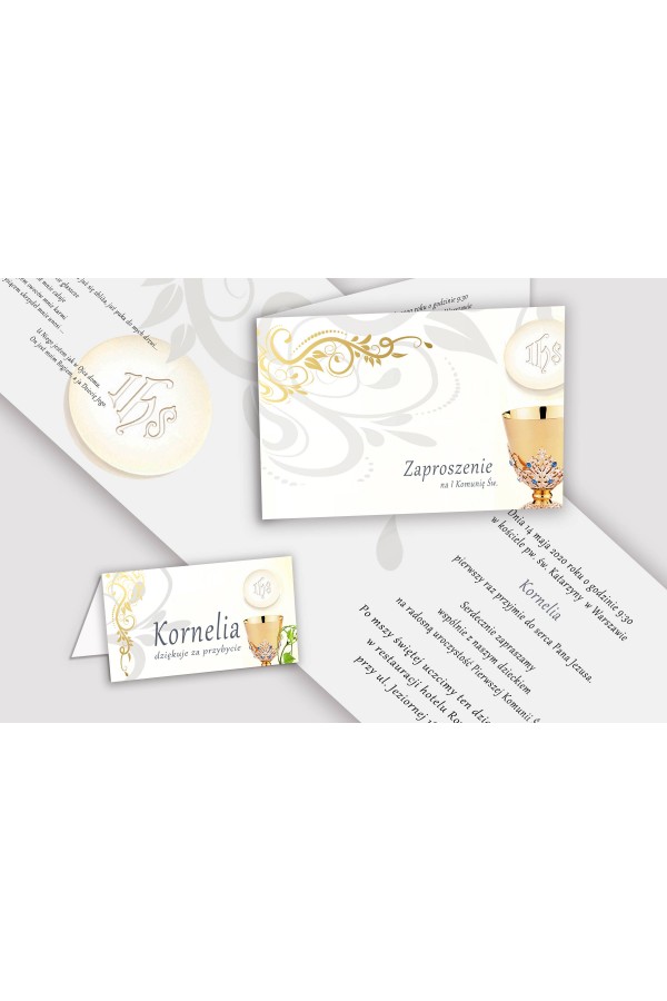 Personalisiertes dekoratives Kommunionsset - Kelch - obraz 5