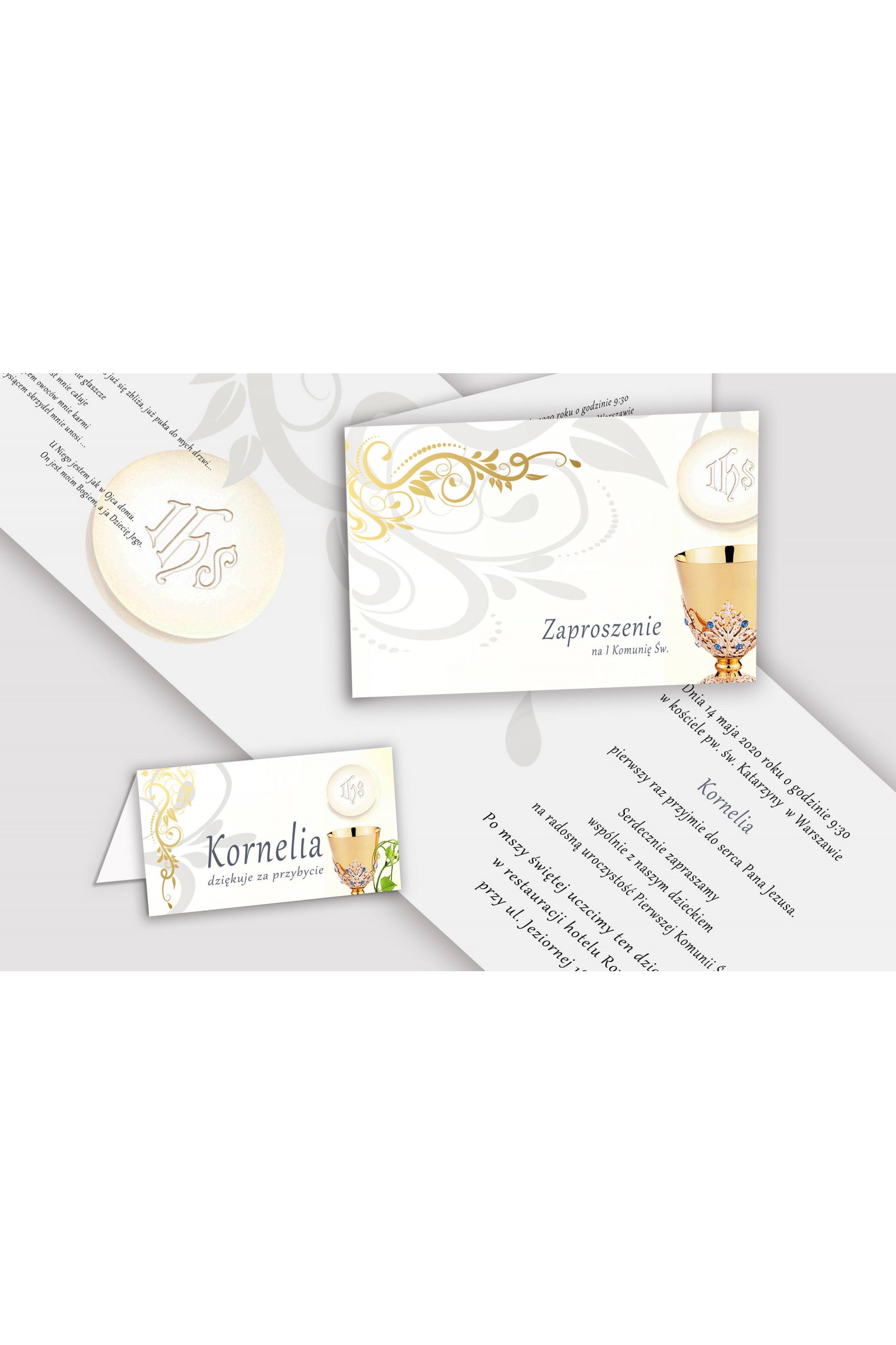 Personalisiertes dekoratives Kommunionsset - Kelch - obraz 5