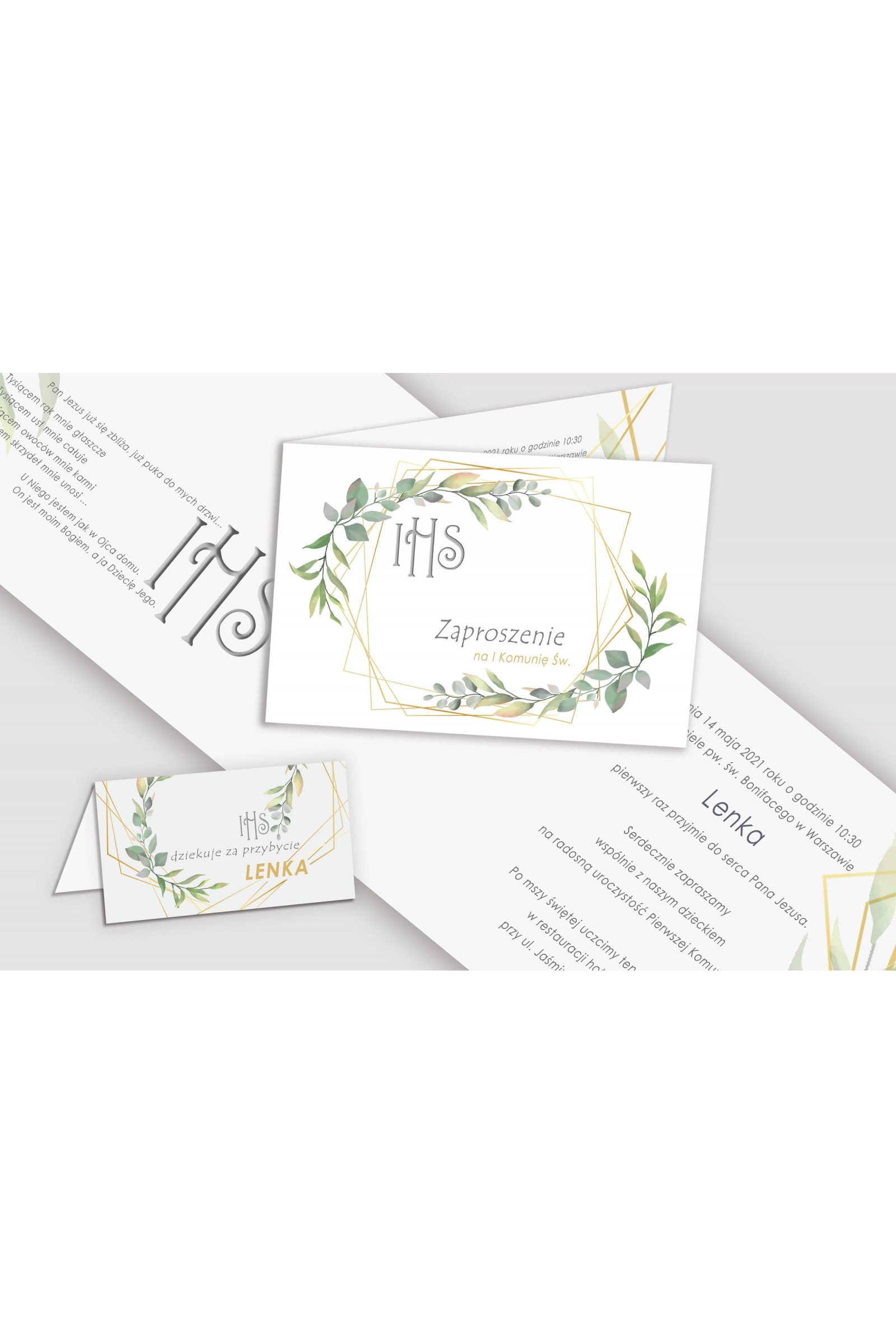 Personalisiertes dekoratives Kommunionsset - Nebliger Morgen - obraz 5