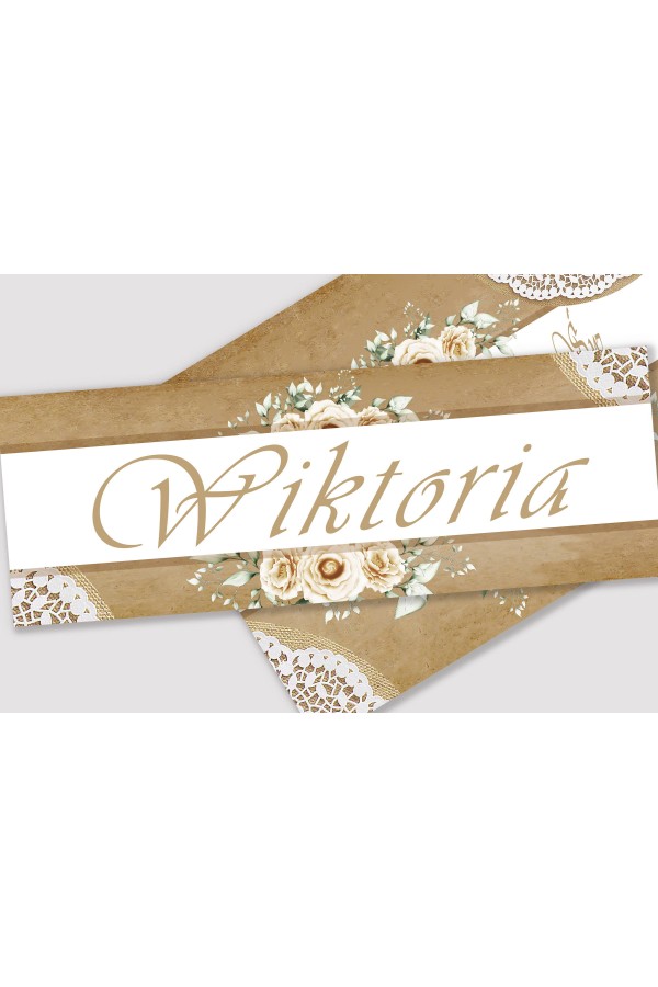 Personalisiertes dekoratives Kommunionsset - Pergament beige - obraz 2