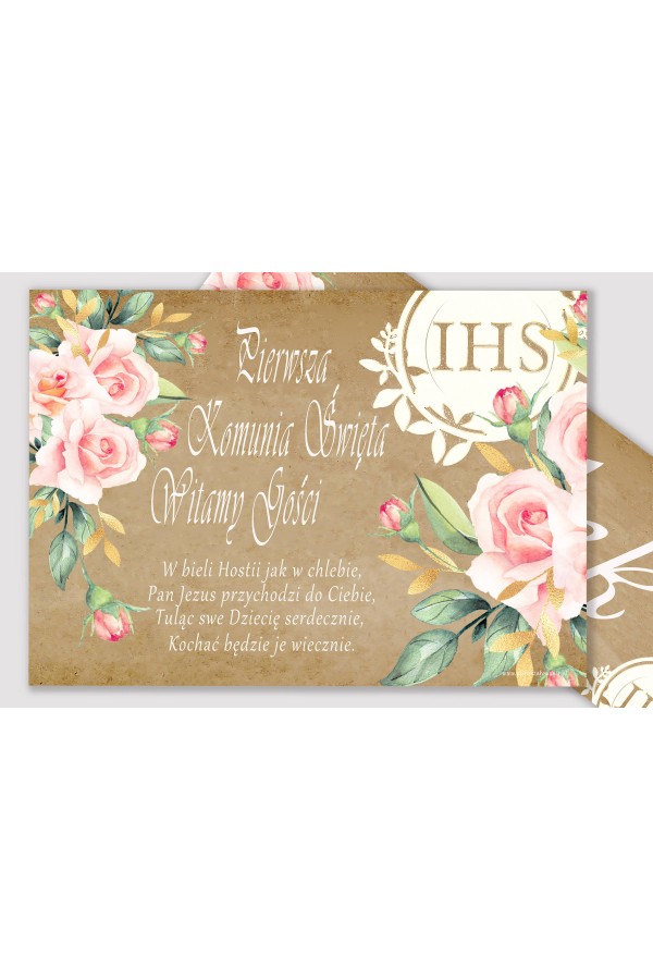 Personalisiertes dekoratives Kommunionsset - Pergamentstrauß - obraz 3