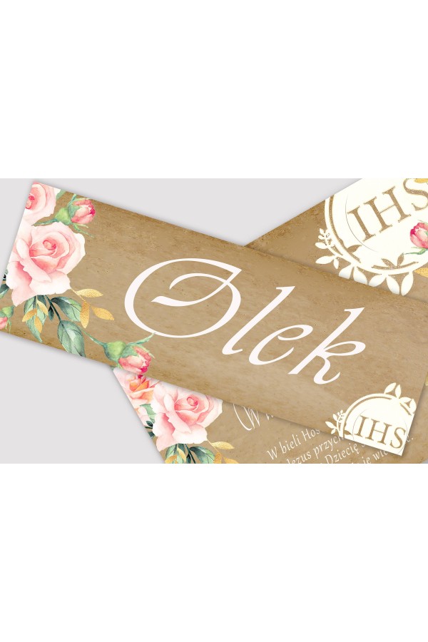 Personalisiertes dekoratives Kommunionsset - Pergamentstrauß - obraz 2