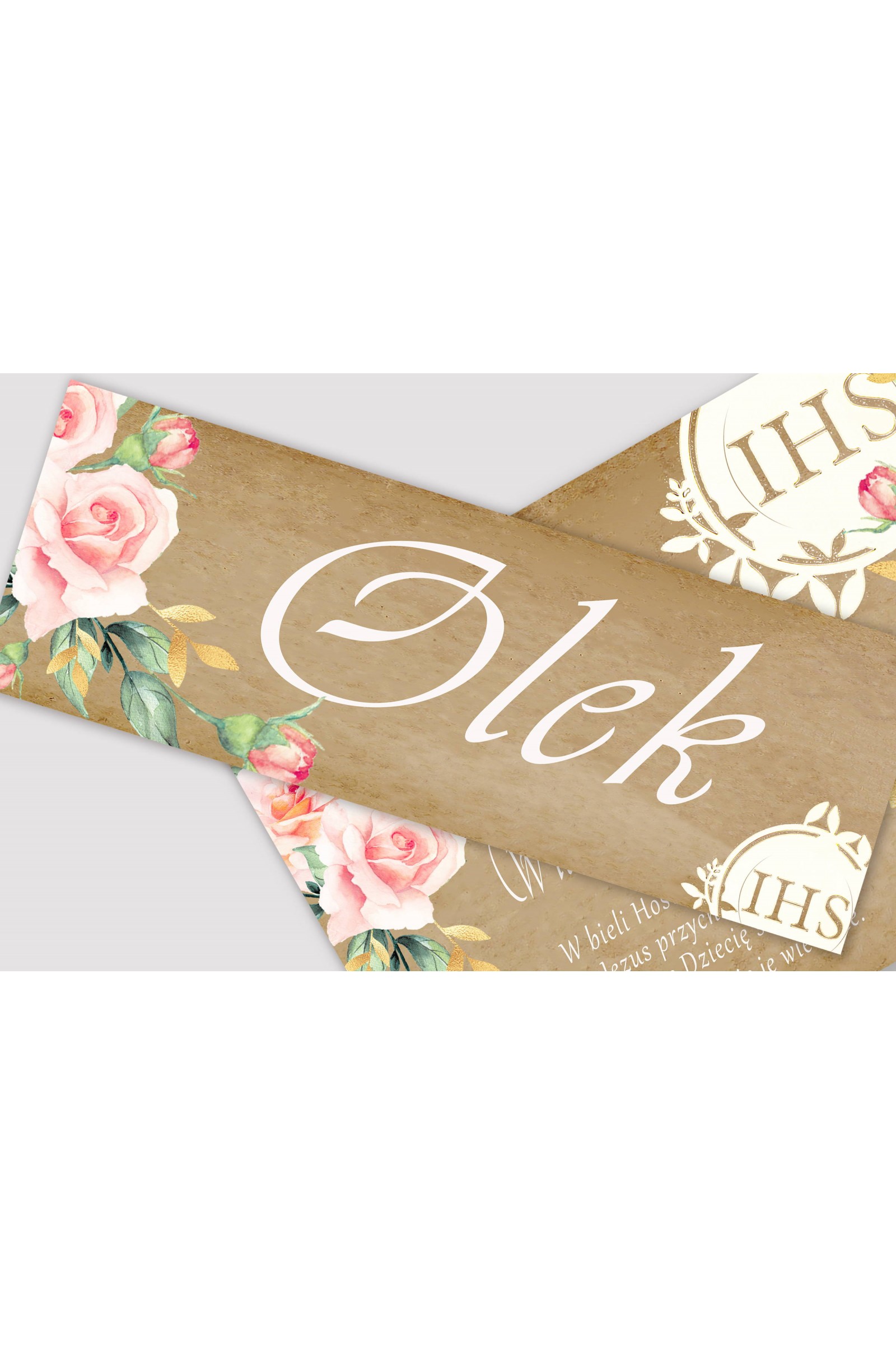 Personalisiertes dekoratives Kommunionsset - Pergamentstrauß - obraz 2